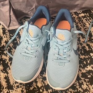 Nike Blue and Orange Athletic Shoes